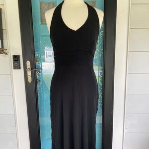 Ann Taylor Silk Halter Black Dress NWT Flare LBD